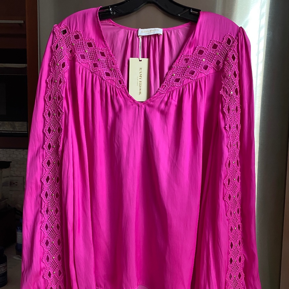 Ramy Brook Hot Pink Flowy Top -New With Tags